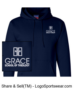 Grace Hoodie with Pocket in Navy Design Zoom